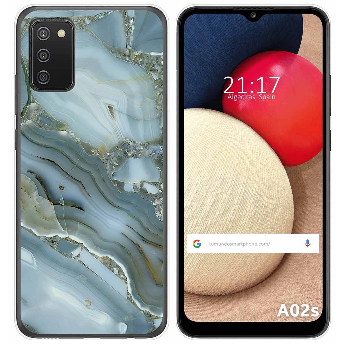 Funda Gel Tpu para Samsung Galaxy A02s diseño Mármol 09 Dibujos