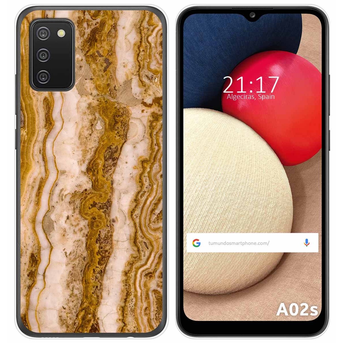 Funda Gel Tpu para Samsung Galaxy A02s diseño Mármol 10 Dibujos