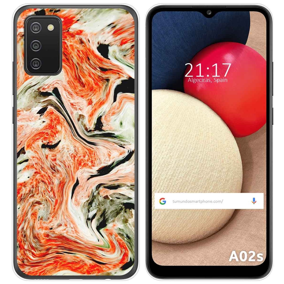 Funda Gel Tpu para Samsung Galaxy A02s diseño Mármol 12 Dibujos