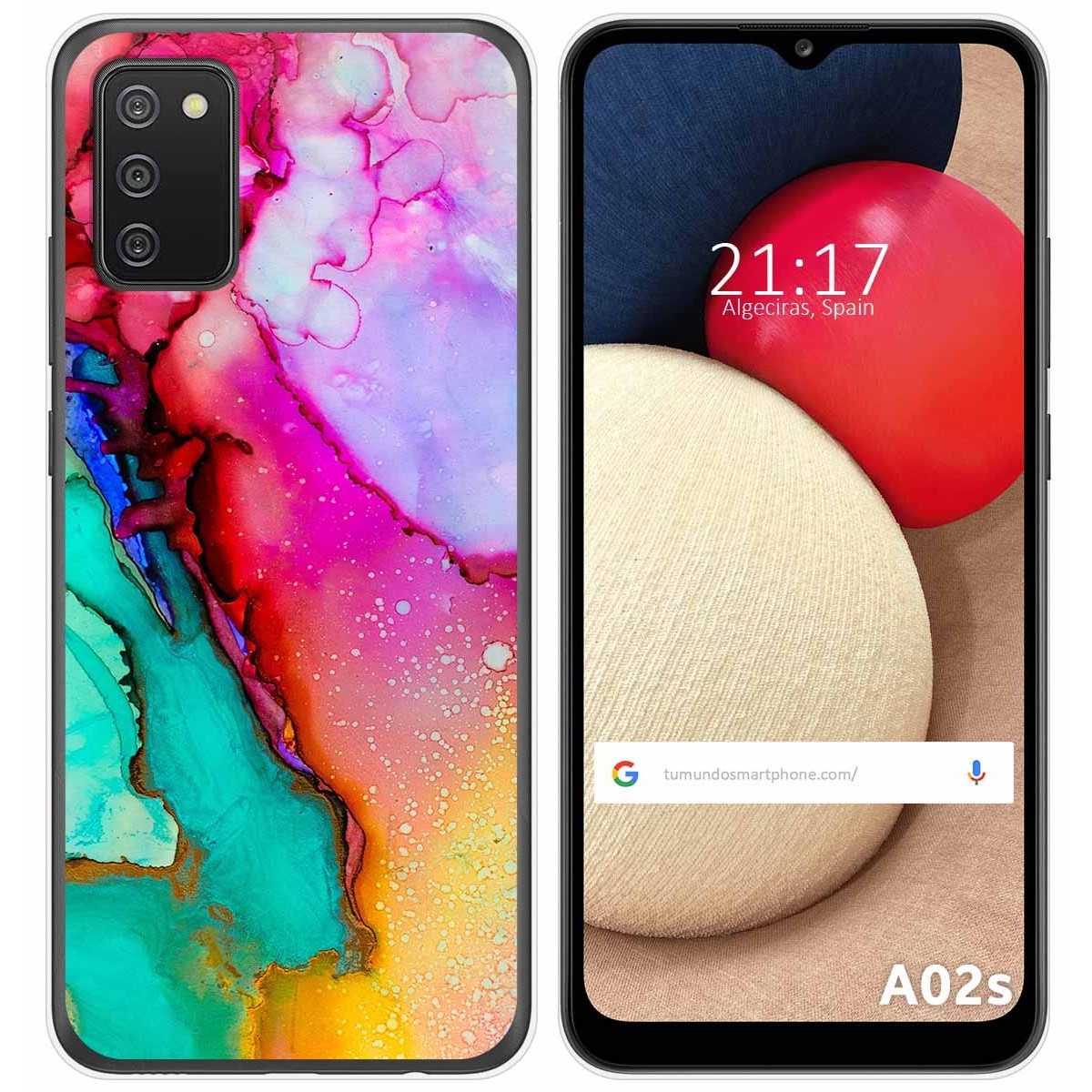 Funda Gel Tpu para Samsung Galaxy A02s diseño Mármol 15 Dibujos