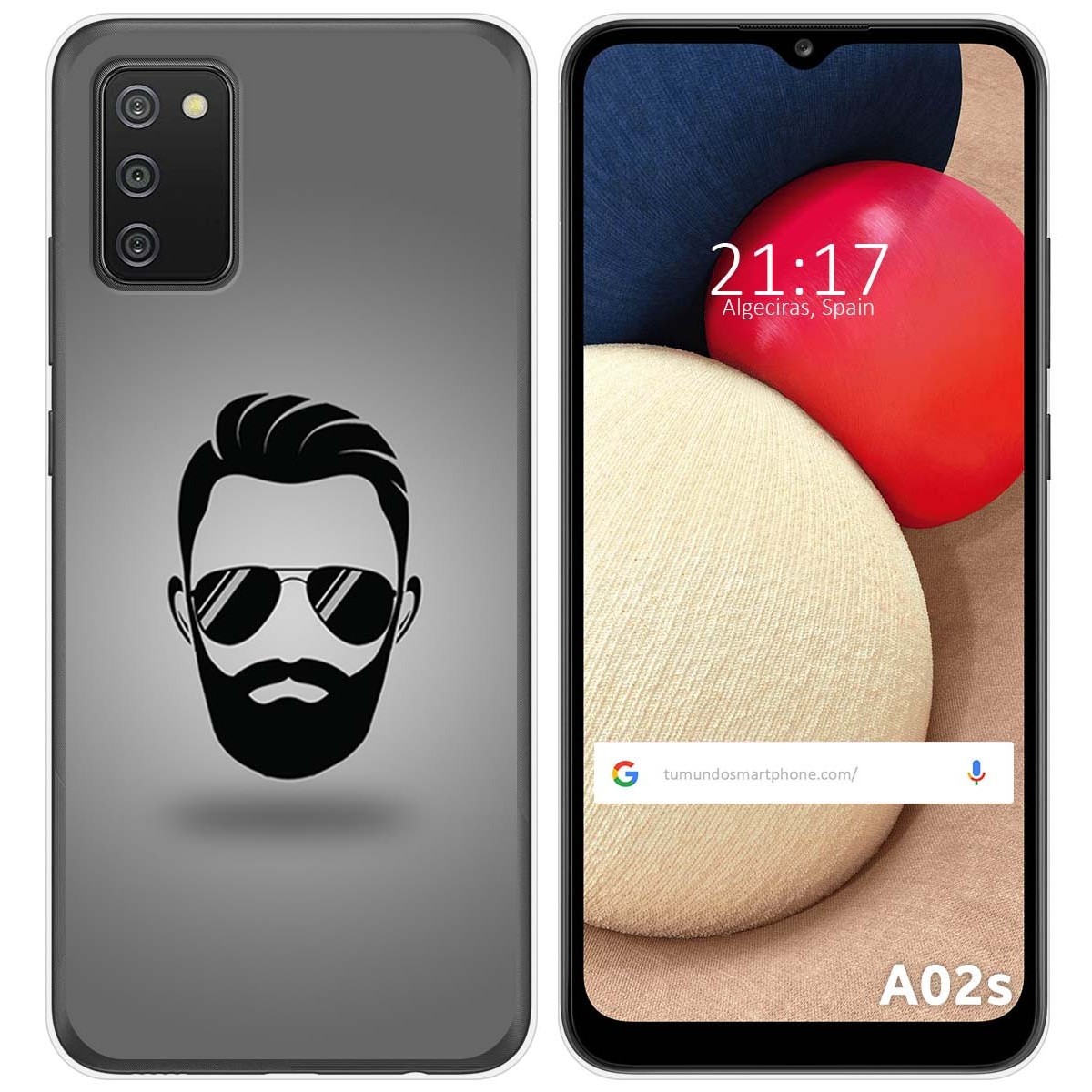 Funda Gel Tpu para Samsung Galaxy A02s diseño Barba Dibujos