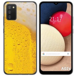 Funda Gel Tpu para Samsung Galaxy A02s diseño Cerveza Dibujos