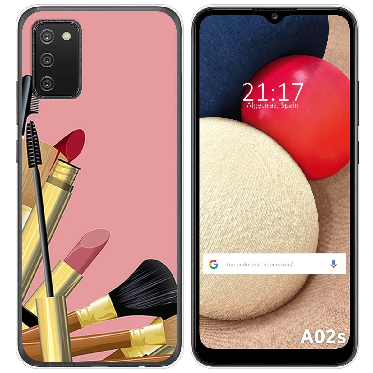 Funda Gel Tpu para Samsung Galaxy A02s diseño Brochas Dibujos