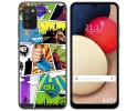Funda Gel Tpu para Samsung Galaxy A02s diseño Comic Dibujos