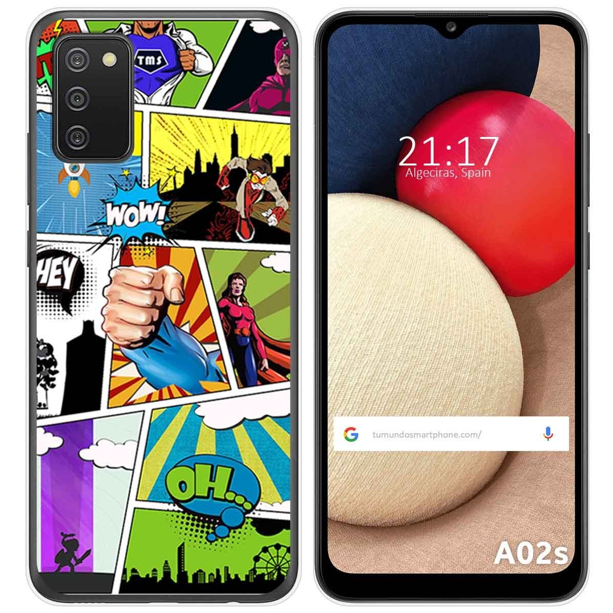 Funda Gel Tpu para Samsung Galaxy A02s diseño Comic Dibujos