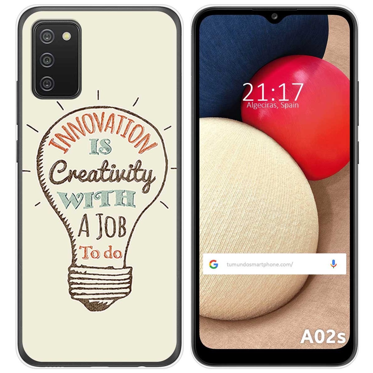 Funda Gel Tpu para Samsung Galaxy A02s diseño Creativity Dibujos
