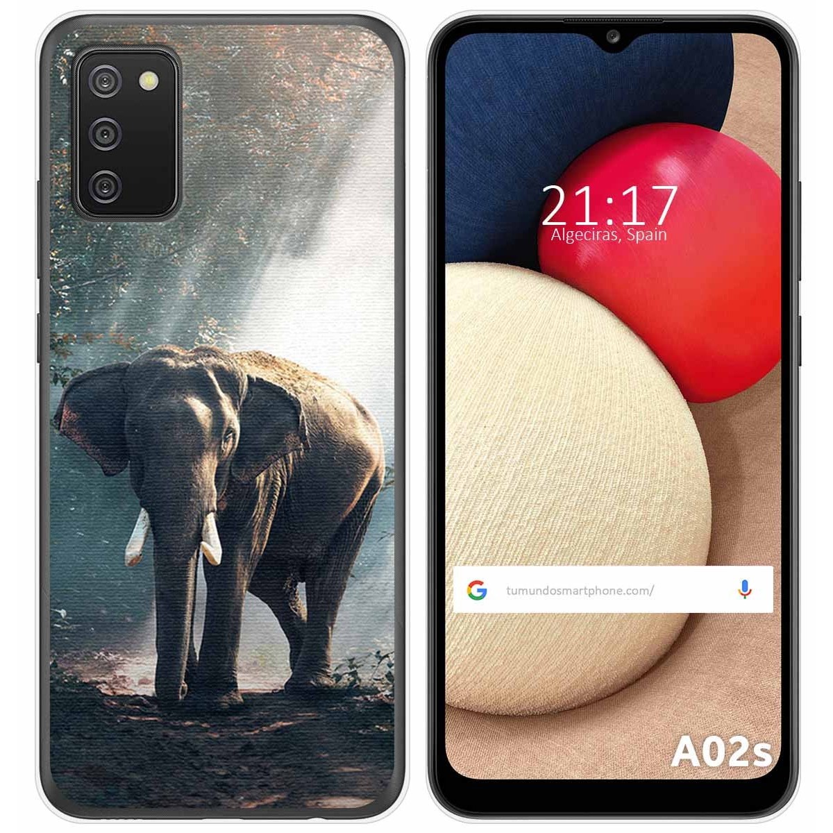 Funda Gel Tpu para Samsung Galaxy A02s diseño Elefante Dibujos
