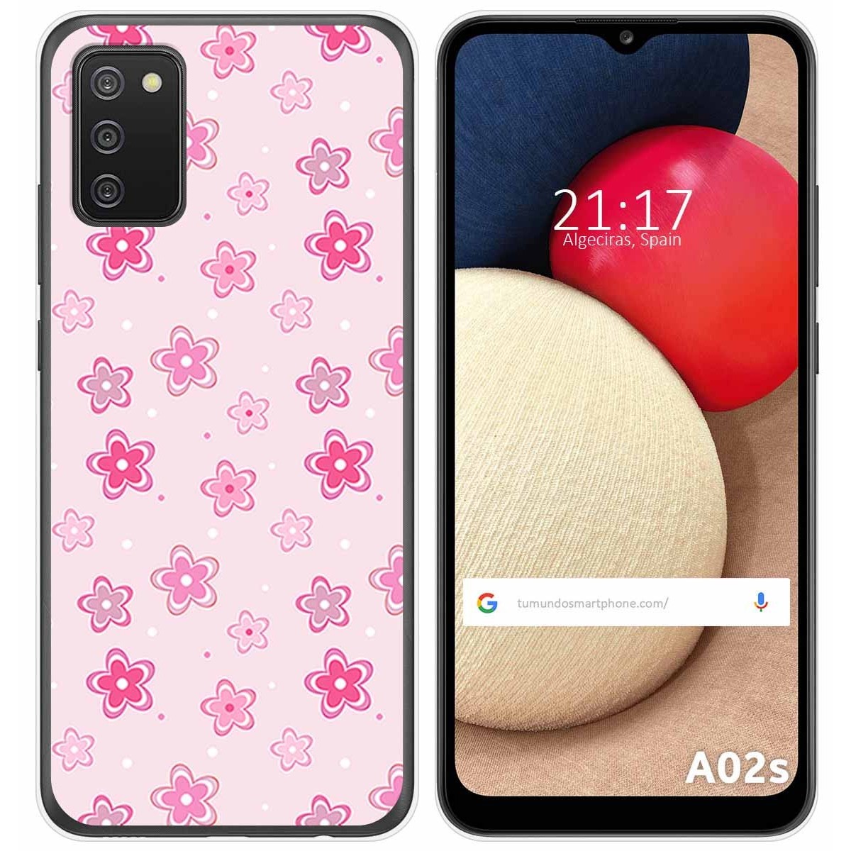 Funda Gel Tpu para Samsung Galaxy A02s diseño Flores Dibujos