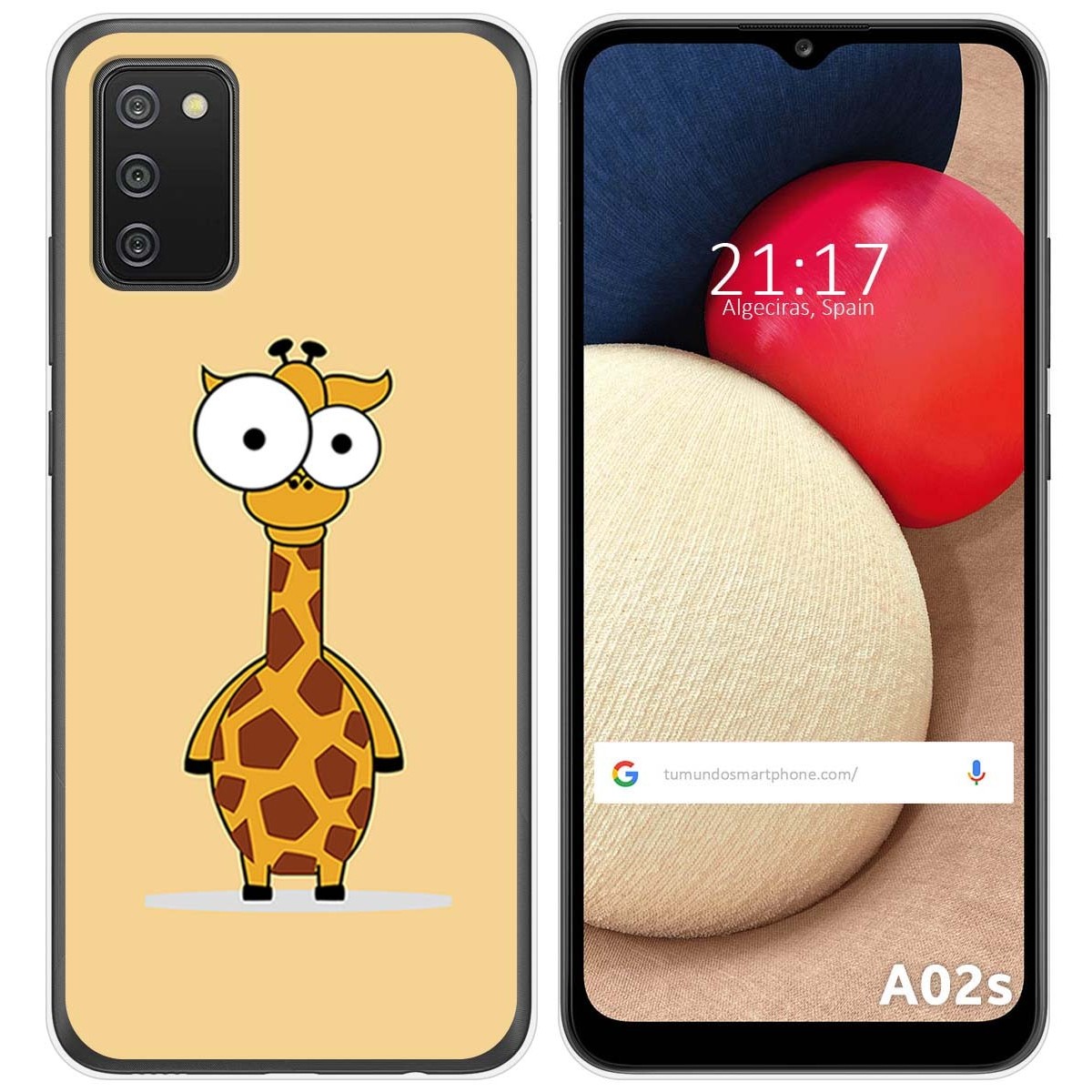 Funda Gel Tpu para Samsung Galaxy A02s diseño Jirafa Dibujos