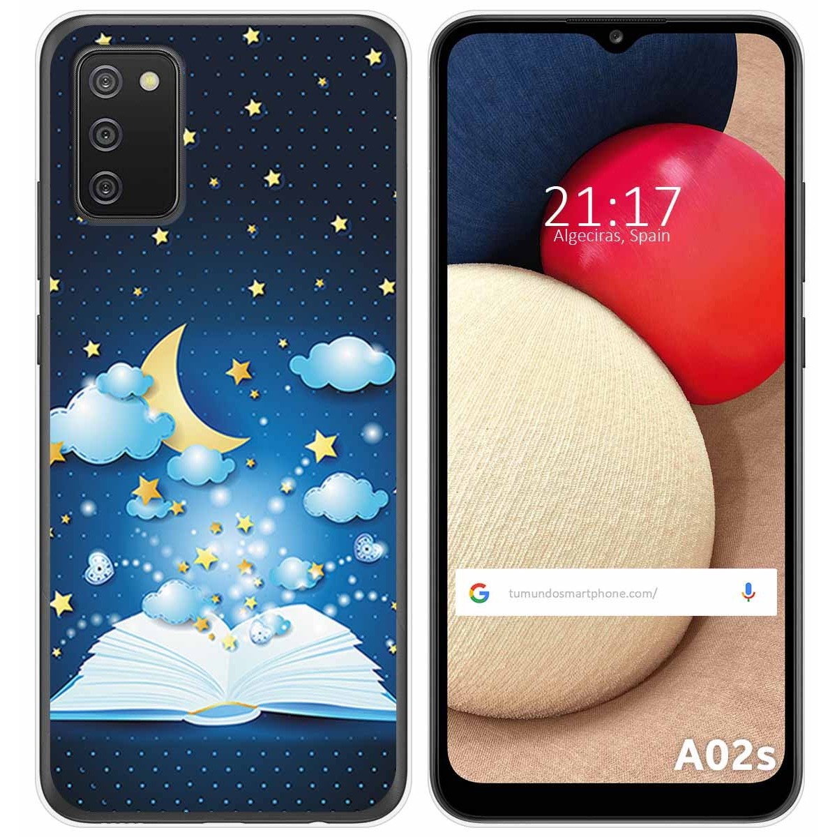 Funda Gel Tpu para Samsung Galaxy A02s diseño Libro Cuentos Dibujos