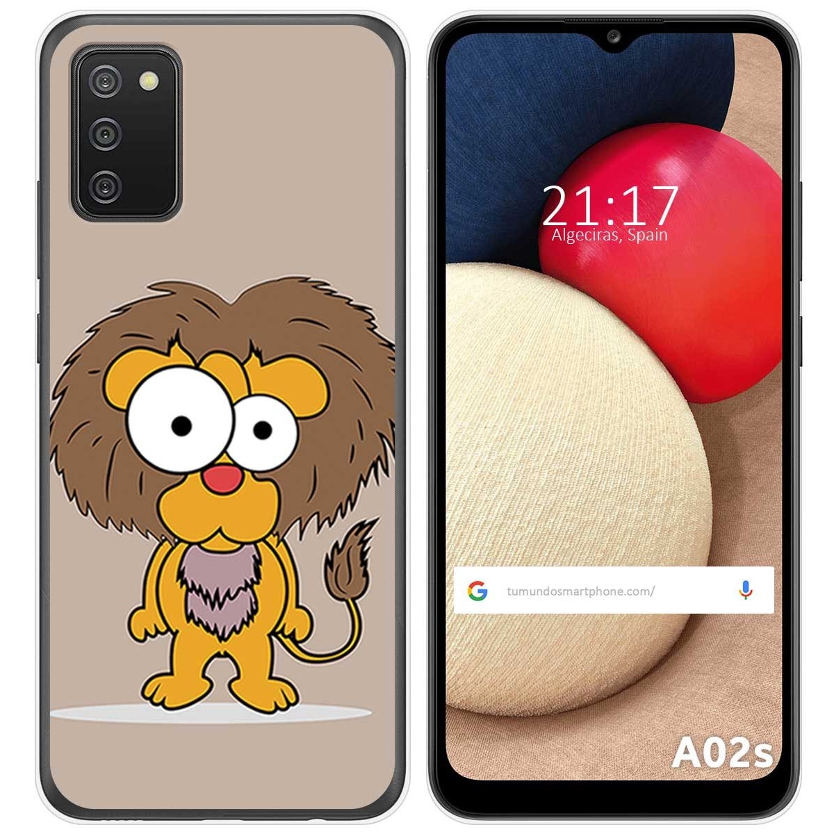 Funda Gel Tpu para Samsung Galaxy A02s diseño Leon Dibujos