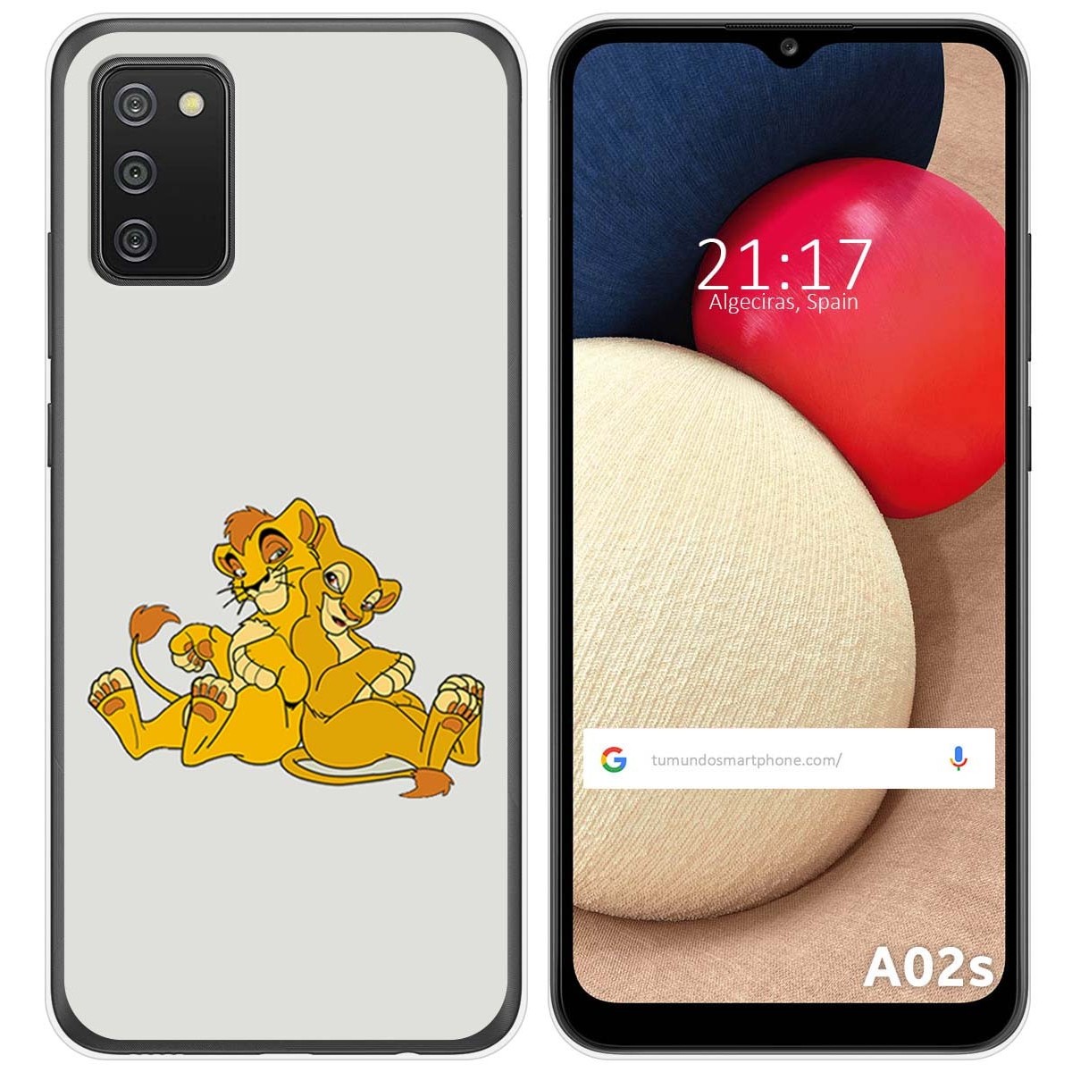 Funda Gel Tpu para Samsung Galaxy A02s diseño Leones Dibujos
