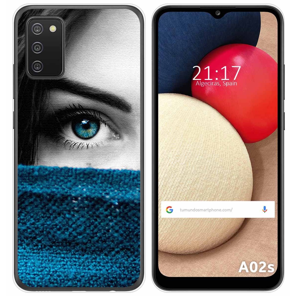 Funda Gel Tpu para Samsung Galaxy A02s diseño Ojo Dibujos