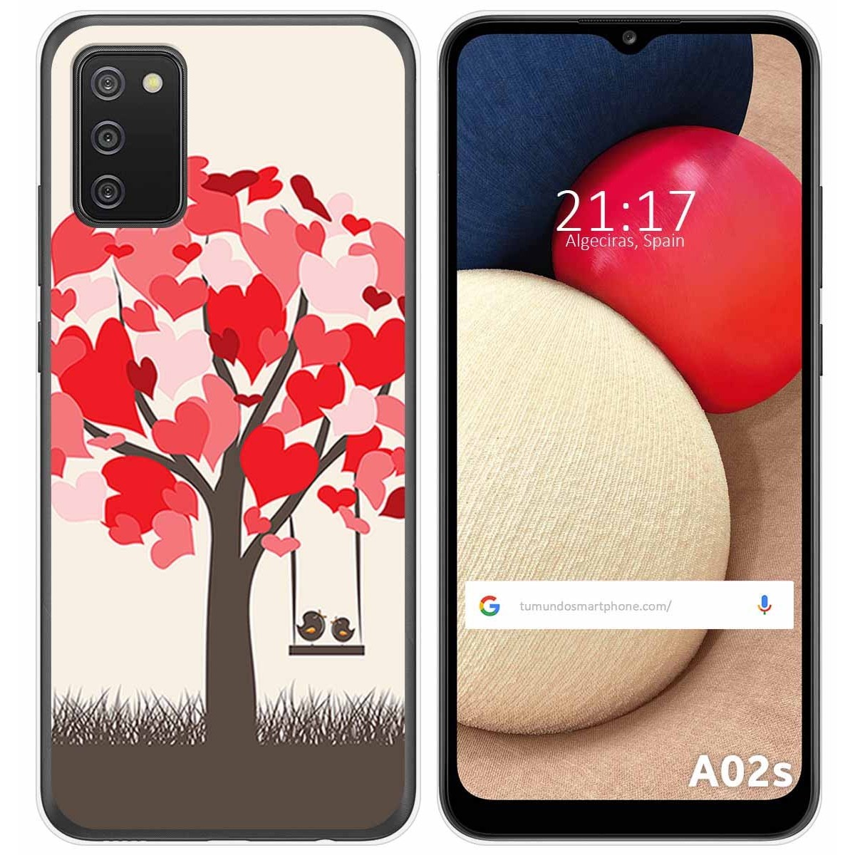 Funda Gel Tpu para Samsung Galaxy A02s diseño Pajaritos Dibujos