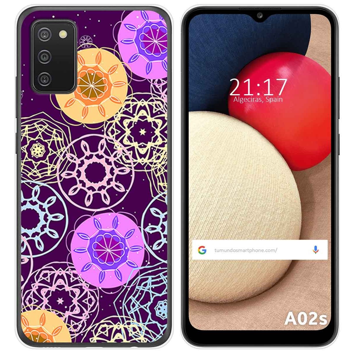 Funda Gel Tpu para Samsung Galaxy A02s diseño Radial Dibujos