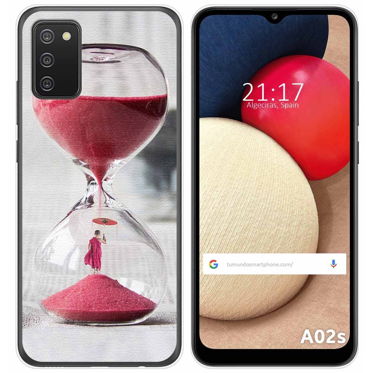 Funda Gel Tpu para Samsung Galaxy A02s diseño Reloj Dibujos