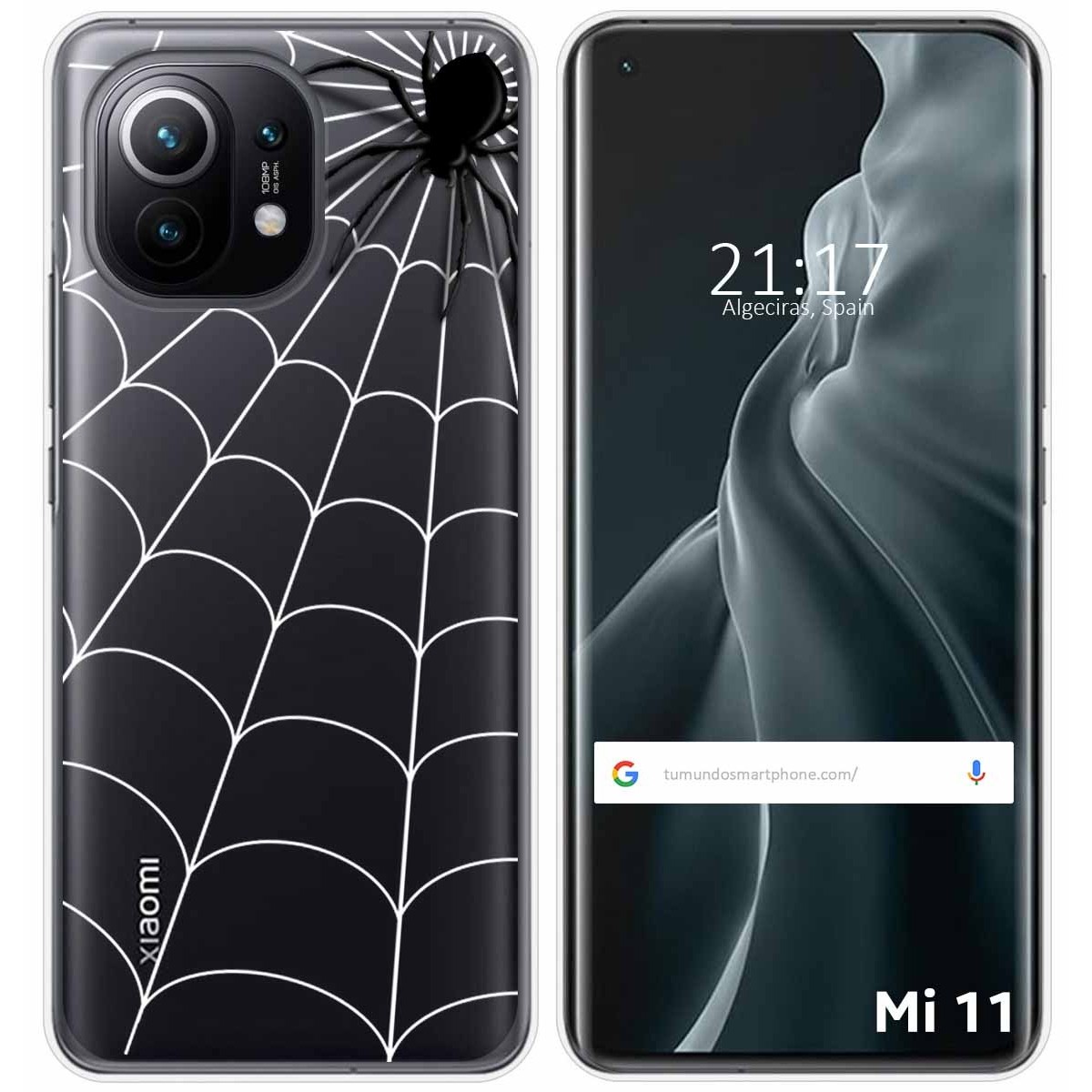 Funda Gel Transparente para Xiaomi Mi 11 5G diseño Araña Dibujos