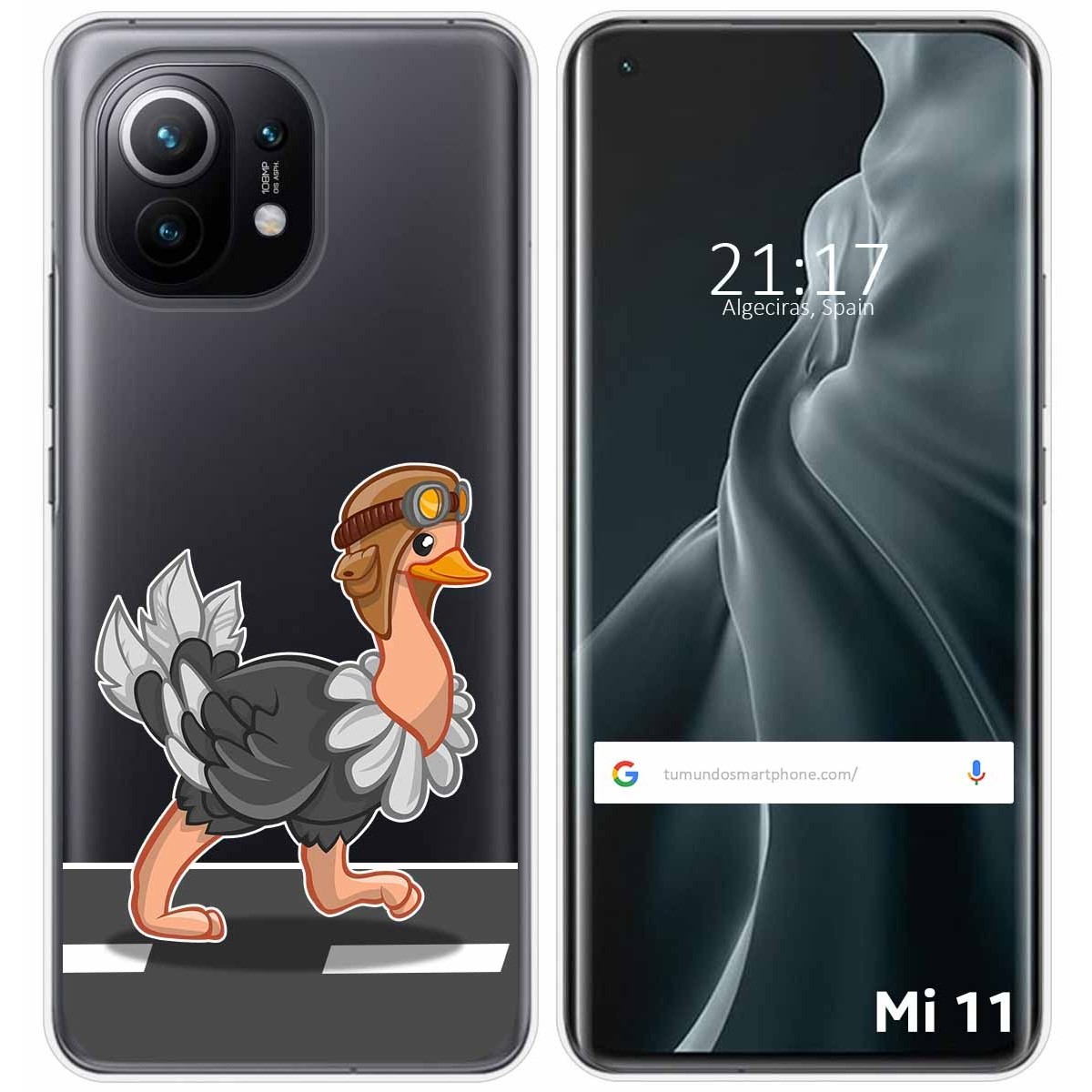 Funda Gel Transparente para Xiaomi Mi 11 5G diseño Avestruz Dibujos