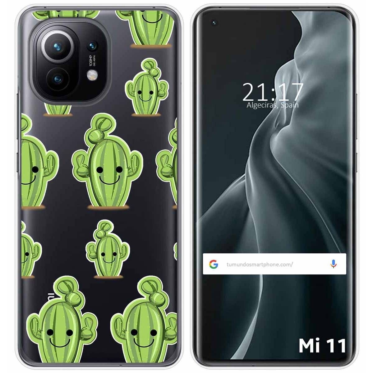 Funda Gel Transparente para Xiaomi Mi 11 5G diseño Cactus Dibujos