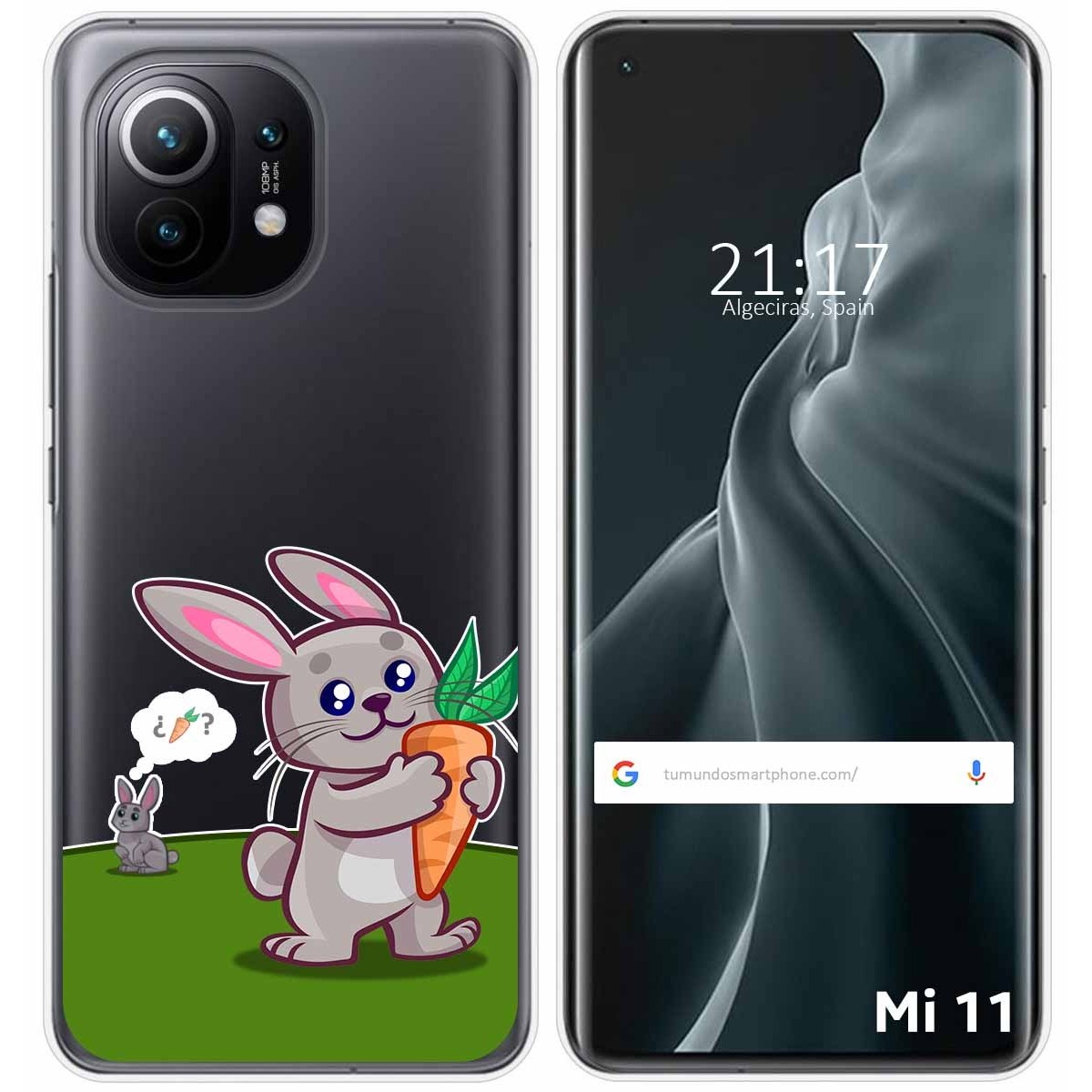 Funda Gel Transparente para Xiaomi Mi 11 5G diseño Conejo Dibujos