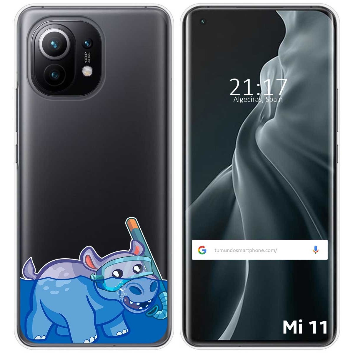 Funda Gel Transparente para Xiaomi Mi 11 5G diseño Hipo Dibujos