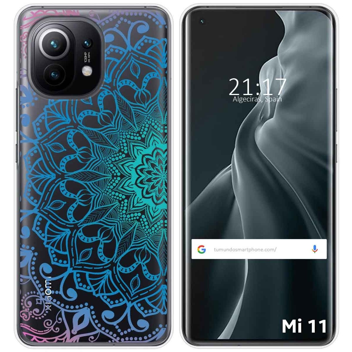 Funda Gel Transparente para Xiaomi Mi 11 5G diseño Mandala Dibujos