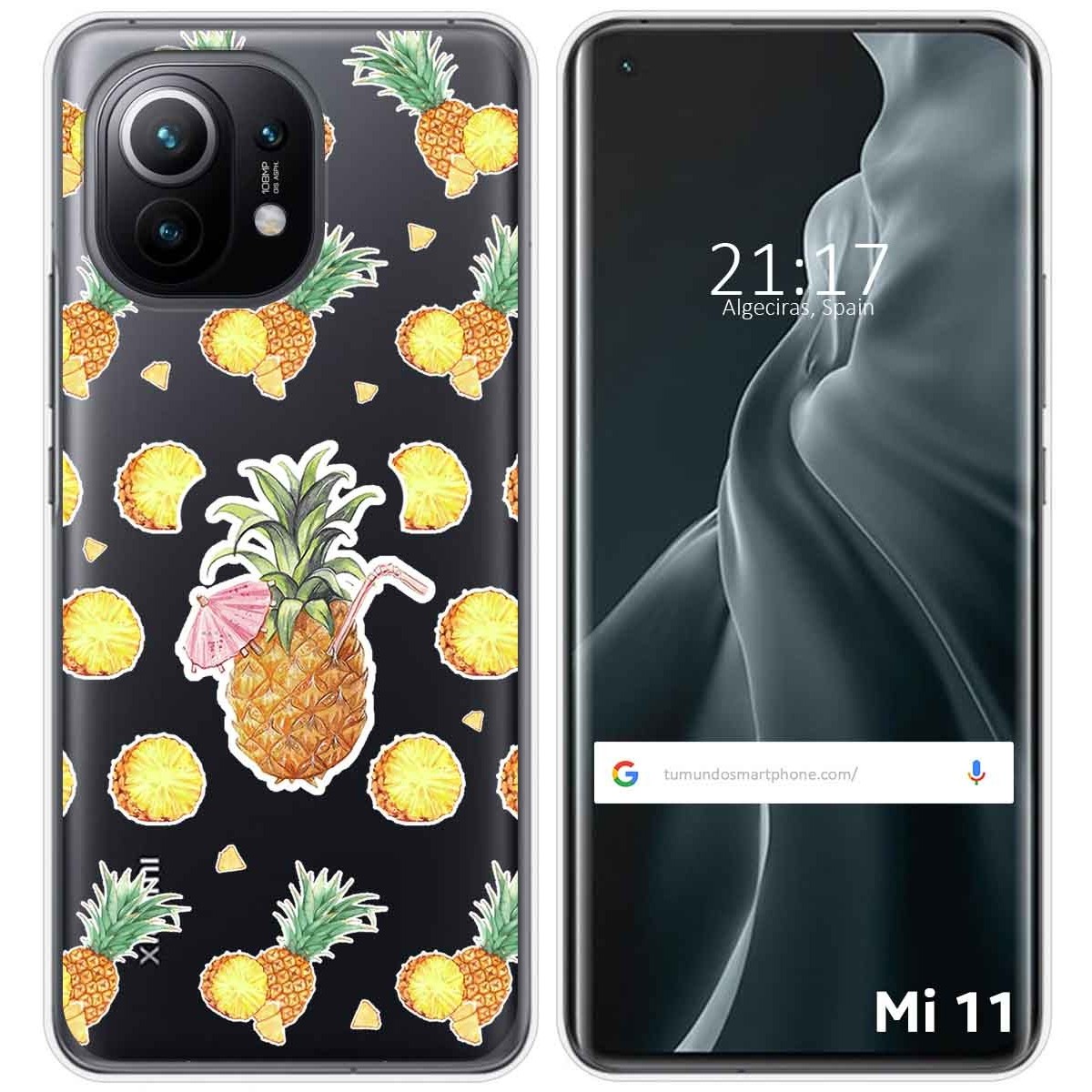 Funda Gel Transparente para Xiaomi Mi 11 5G diseño Piña Dibujos