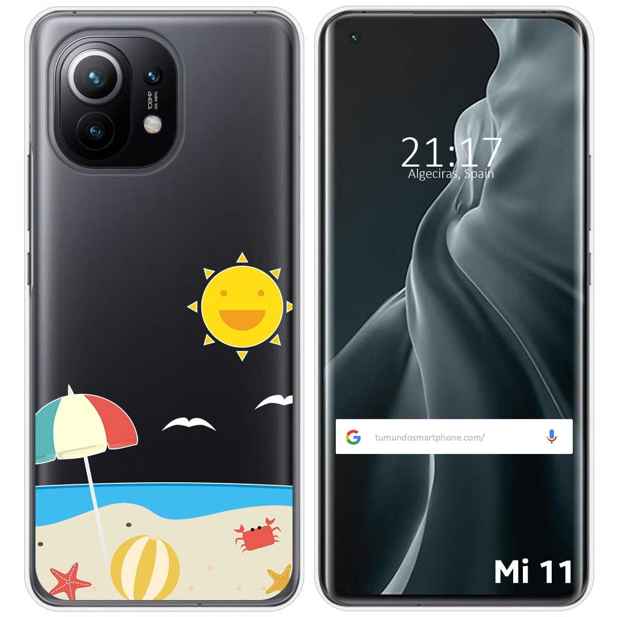 Funda Gel Transparente para Xiaomi Mi 11 5G diseño Playa Dibujos