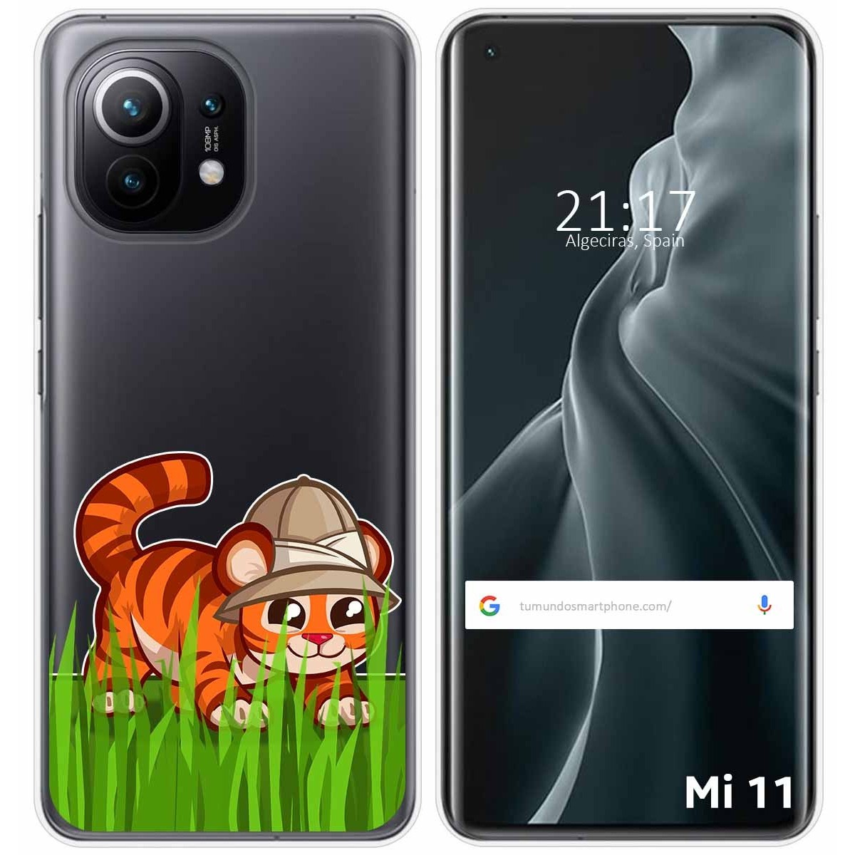 Funda Gel Transparente para Xiaomi Mi 11 5G diseño Tigre Dibujos