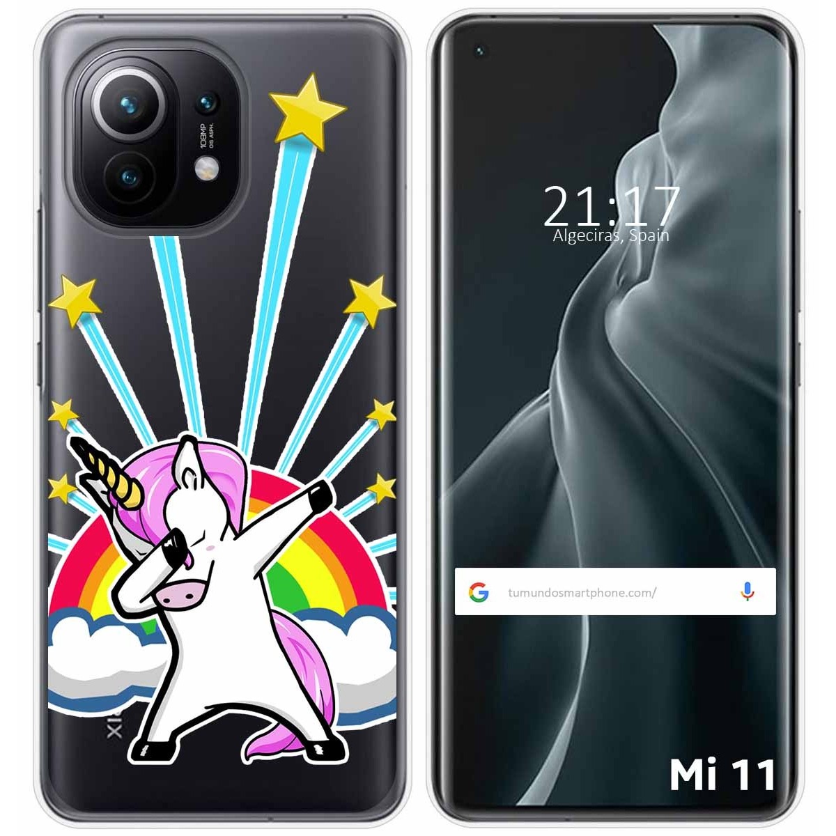 Funda Gel Transparente para Xiaomi Mi 11 5G diseño Unicornio Dibujos
