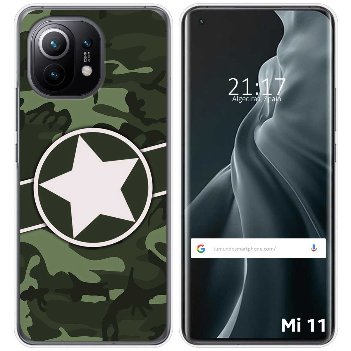 Funda Gel Tpu para Xiaomi Mi 11 5G diseño Camuflaje 01 Dibujos