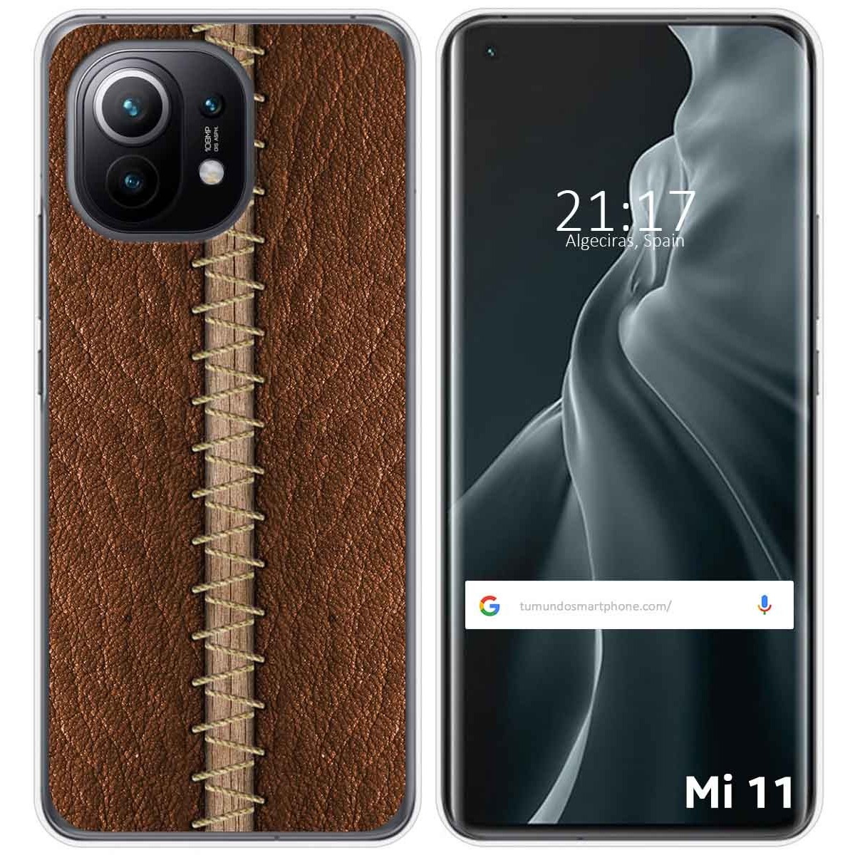 Funda Gel Tpu para Xiaomi Mi 11 5G diseño Cuero 01 Dibujos