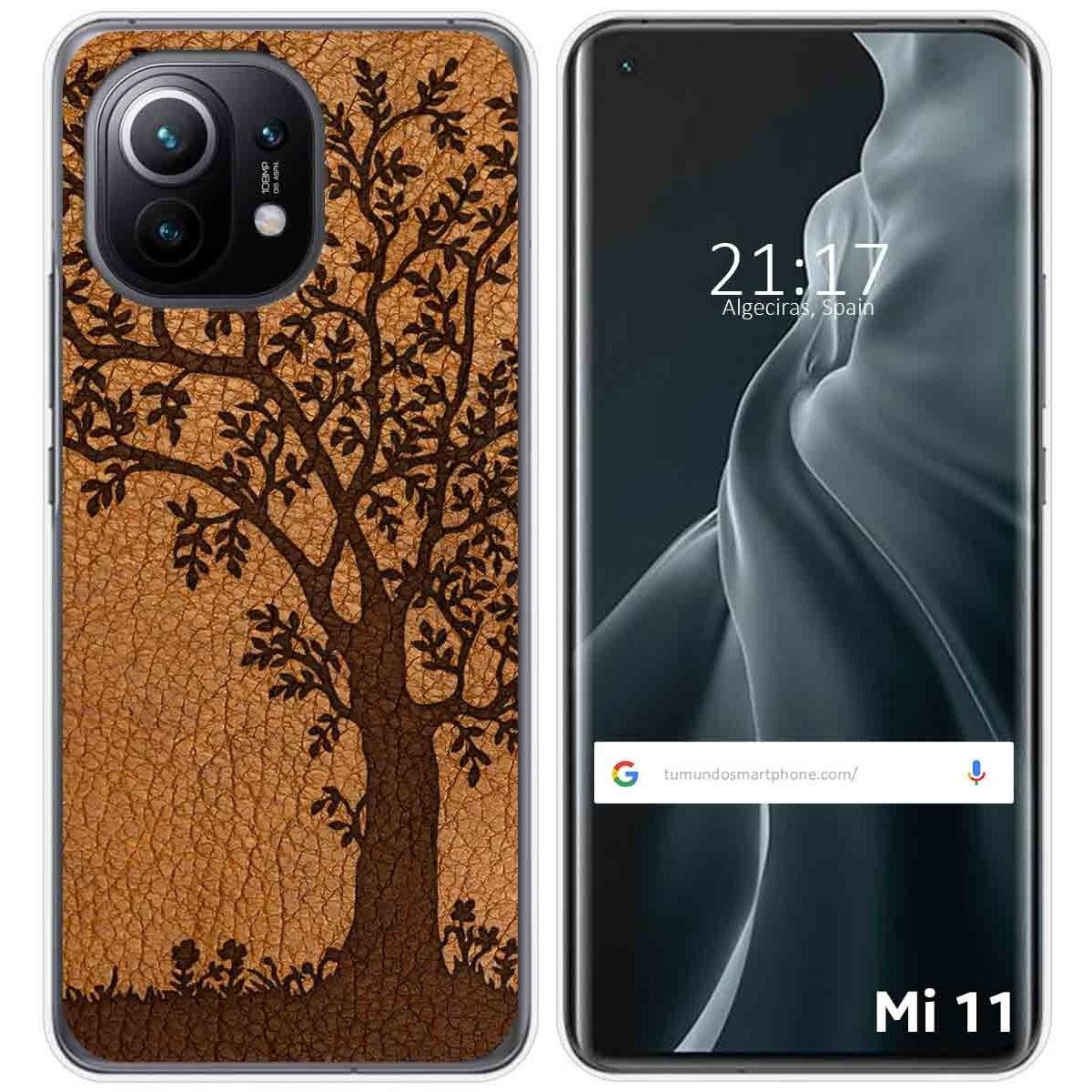 Funda Gel Tpu para Xiaomi Mi 11 5G diseño Cuero 03 Dibujos