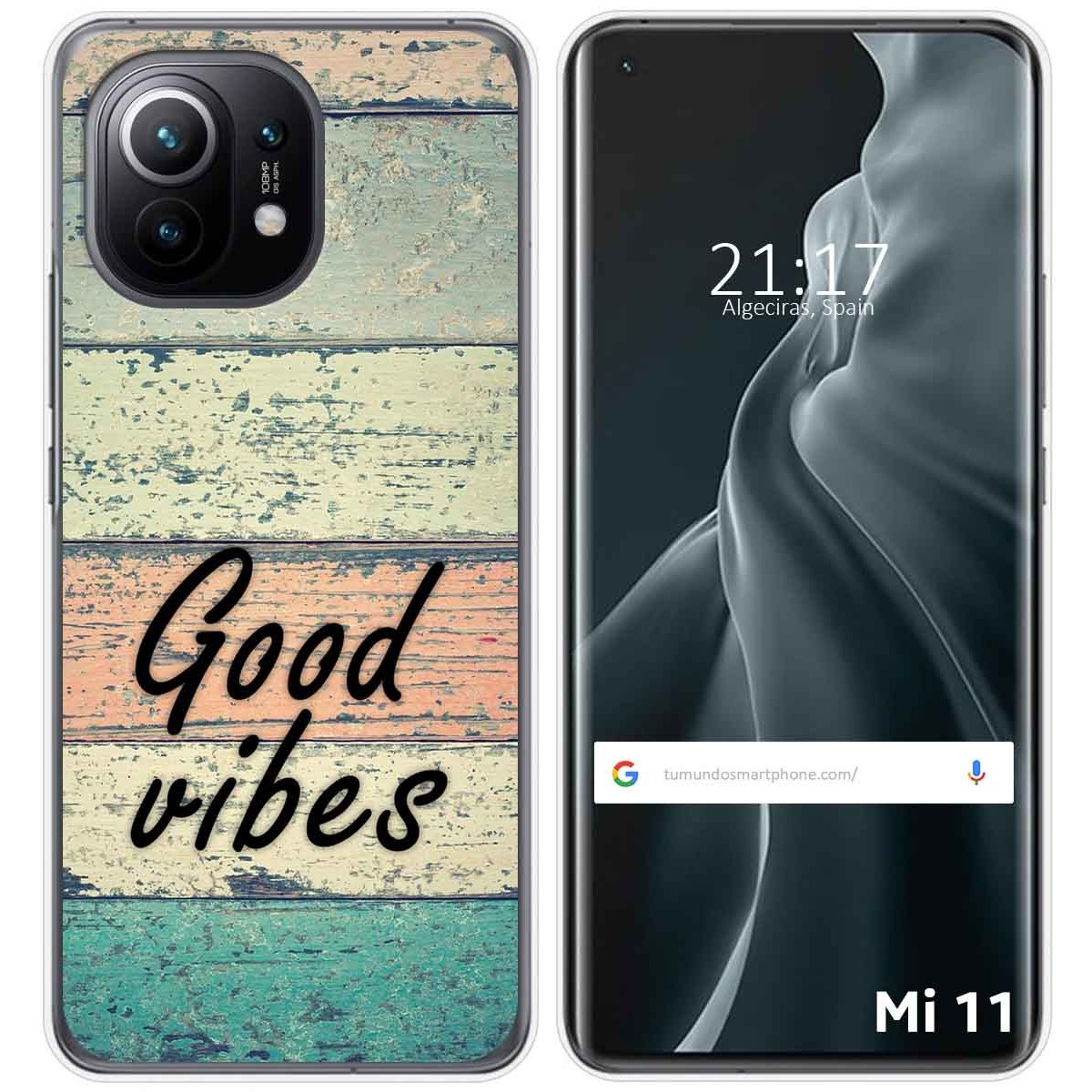 Funda Gel Tpu para Xiaomi Mi 11 5G diseño Madera 01 Dibujos
