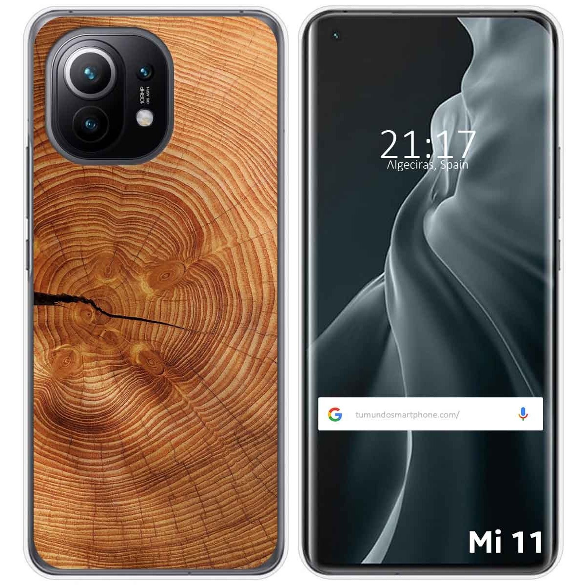 Funda Gel Tpu para Xiaomi Mi 11 5G diseño Madera 04 Dibujos