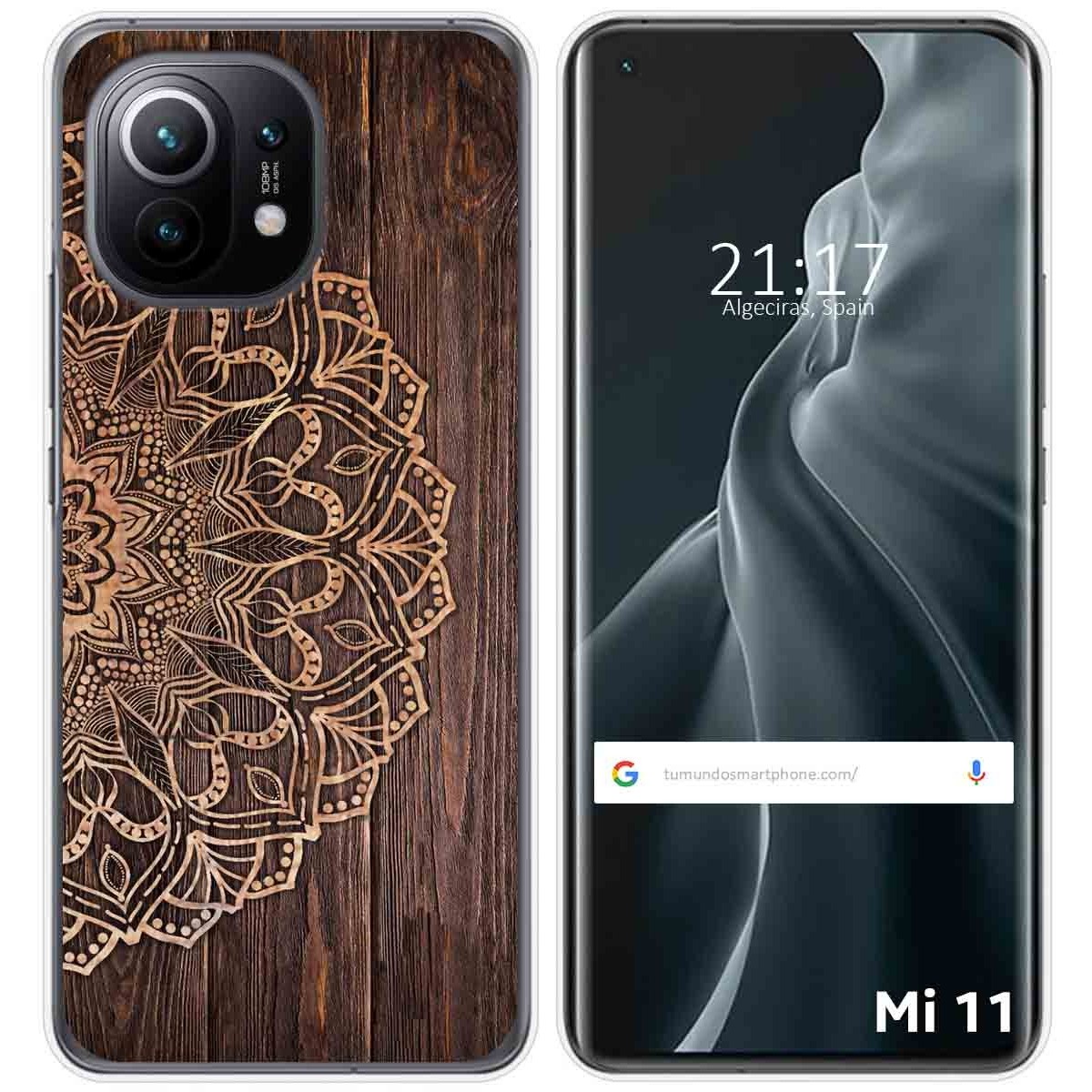 Funda Gel Tpu para Xiaomi Mi 11 5G diseño Madera 06 Dibujos
