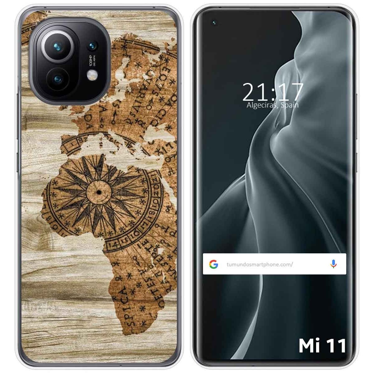 Funda Gel Tpu para Xiaomi Mi 11 5G diseño Madera 07 Dibujos