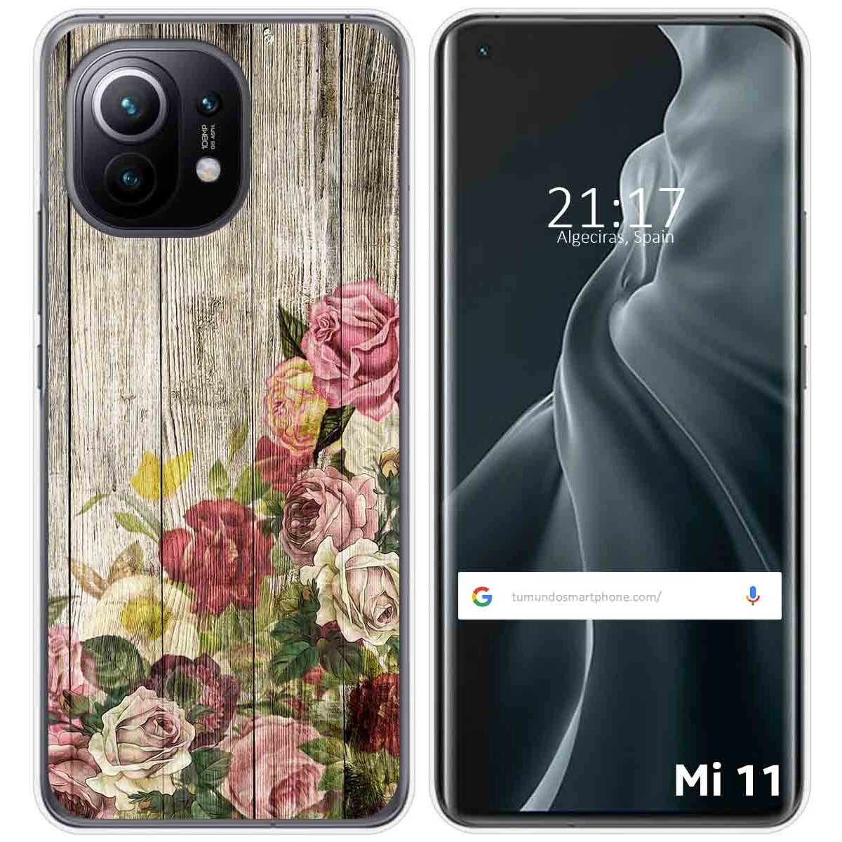 Funda Gel Tpu para Xiaomi Mi 11 5G diseño Madera 08 Dibujos