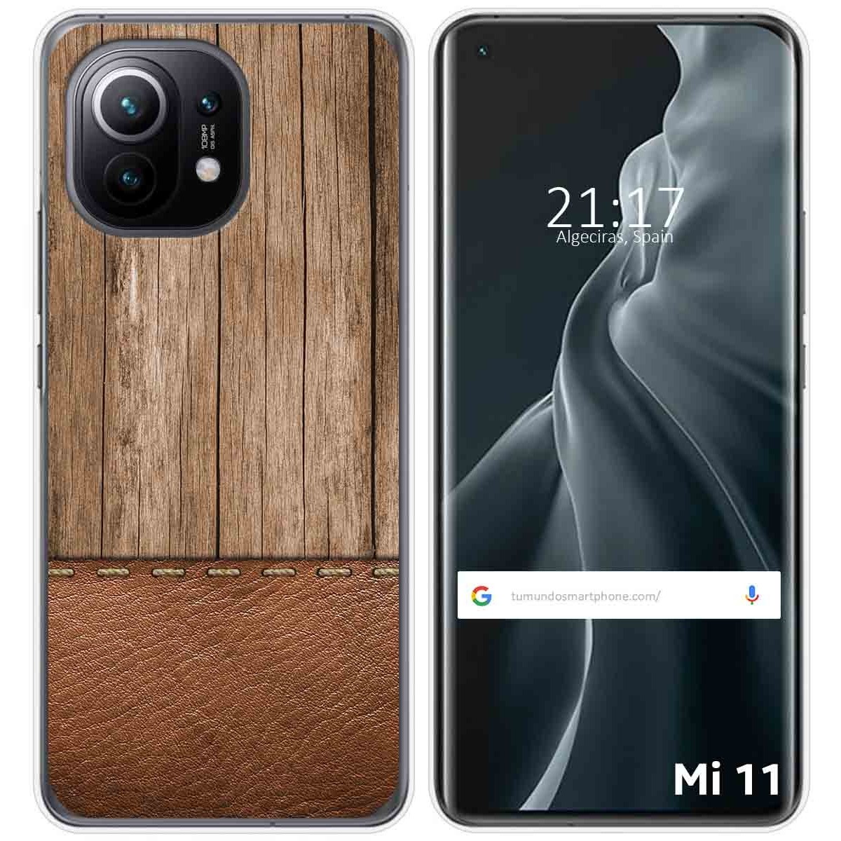 Funda Gel Tpu para Xiaomi Mi 11 5G diseño Madera 09 Dibujos