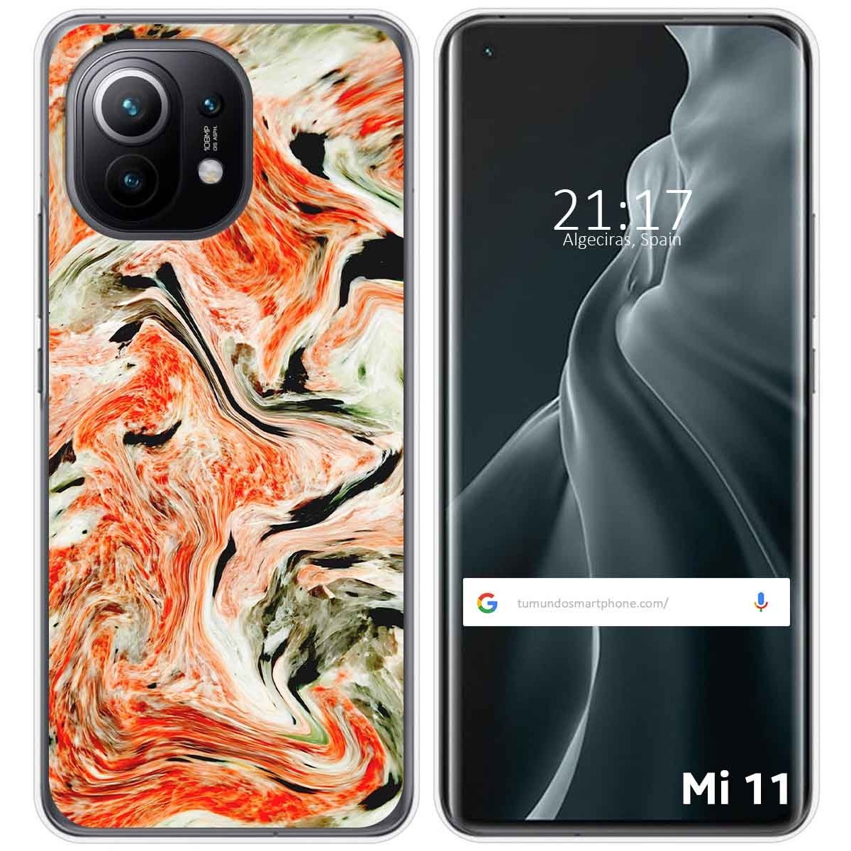 Funda Gel Tpu para Xiaomi Mi 11 5G diseño Mármol 12 Dibujos