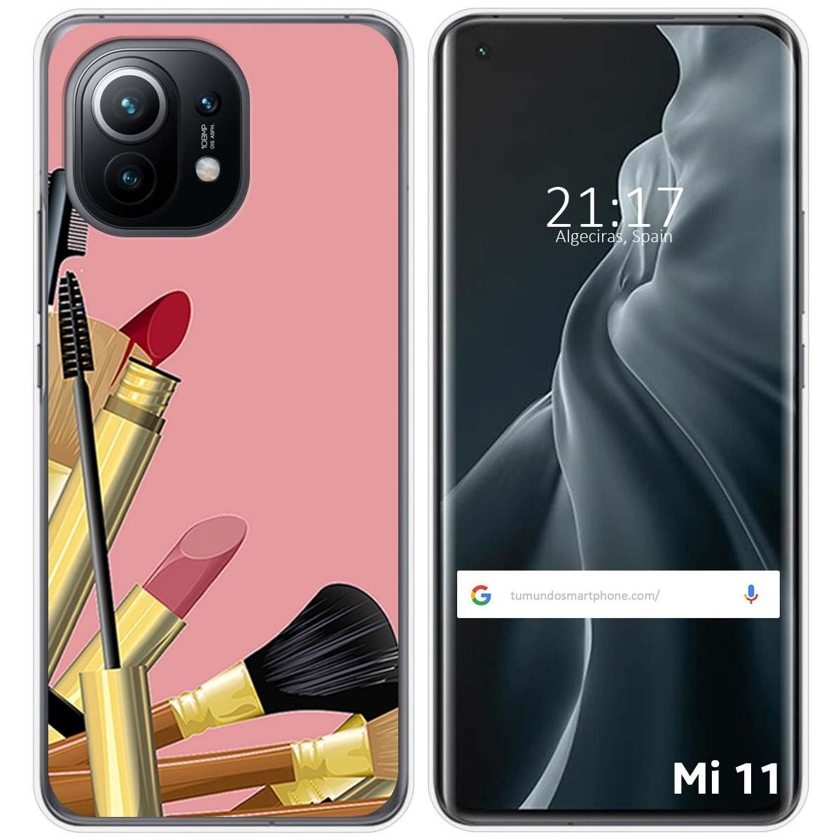 Funda Gel Tpu para Xiaomi Mi 11 5G diseño Brochas Dibujos
