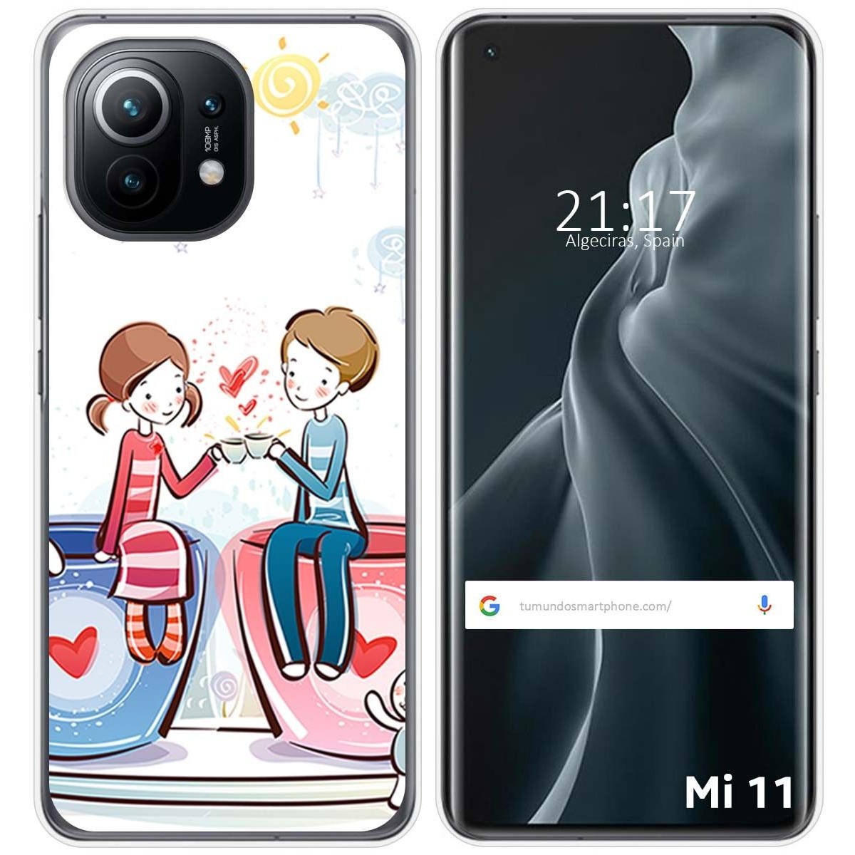 Funda Gel Tpu para Xiaomi Mi 11 5G diseño Café Dibujos