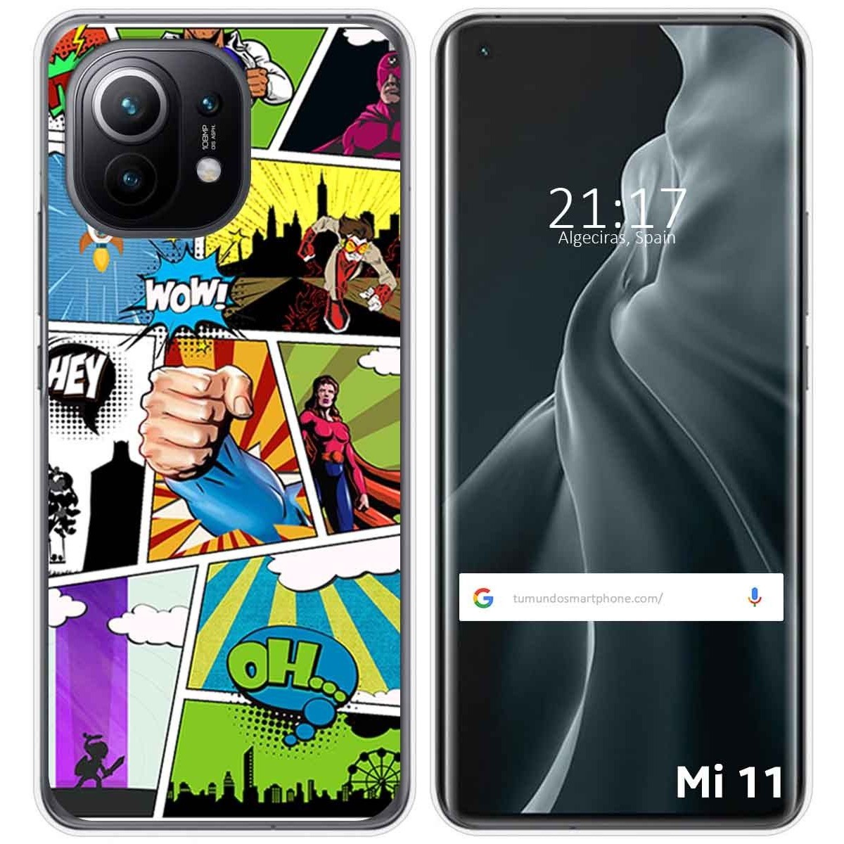 Funda Gel Tpu para Xiaomi Mi 11 5G diseño Comic Dibujos