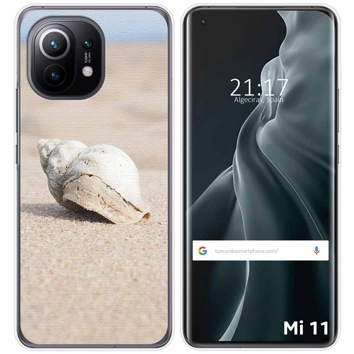 Funda Gel Tpu para Xiaomi Mi 11 5G diseño Concha Dibujos