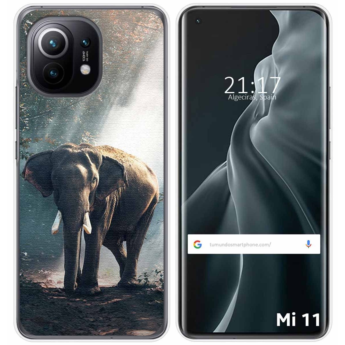 Funda Gel Tpu para Xiaomi Mi 11 5G diseño Elefante Dibujos