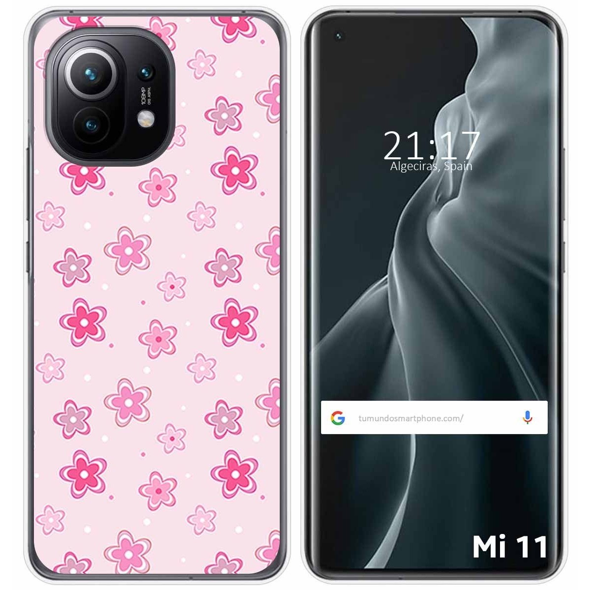 Funda Gel Tpu para Xiaomi Mi 11 5G diseño Flores Dibujos