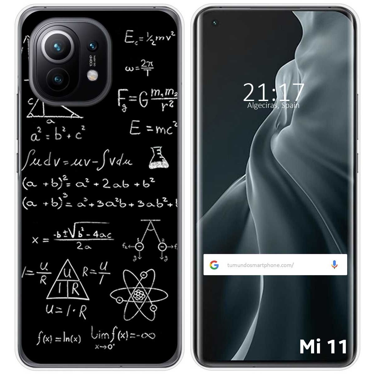 Funda Gel Tpu para Xiaomi Mi 11 5G diseño Formulas Dibujos