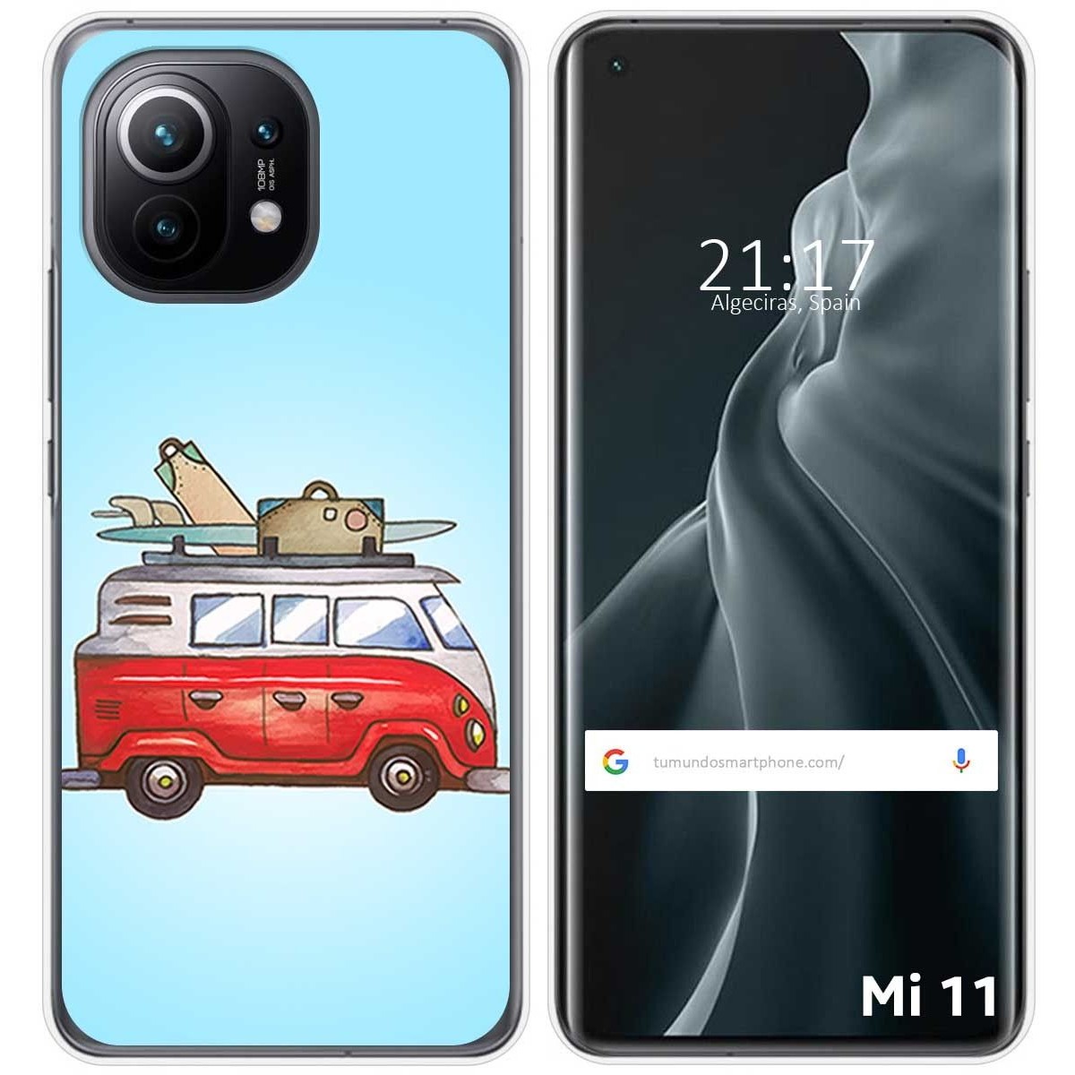 Funda Gel Tpu para Xiaomi Mi 11 5G diseño Furgoneta Dibujos