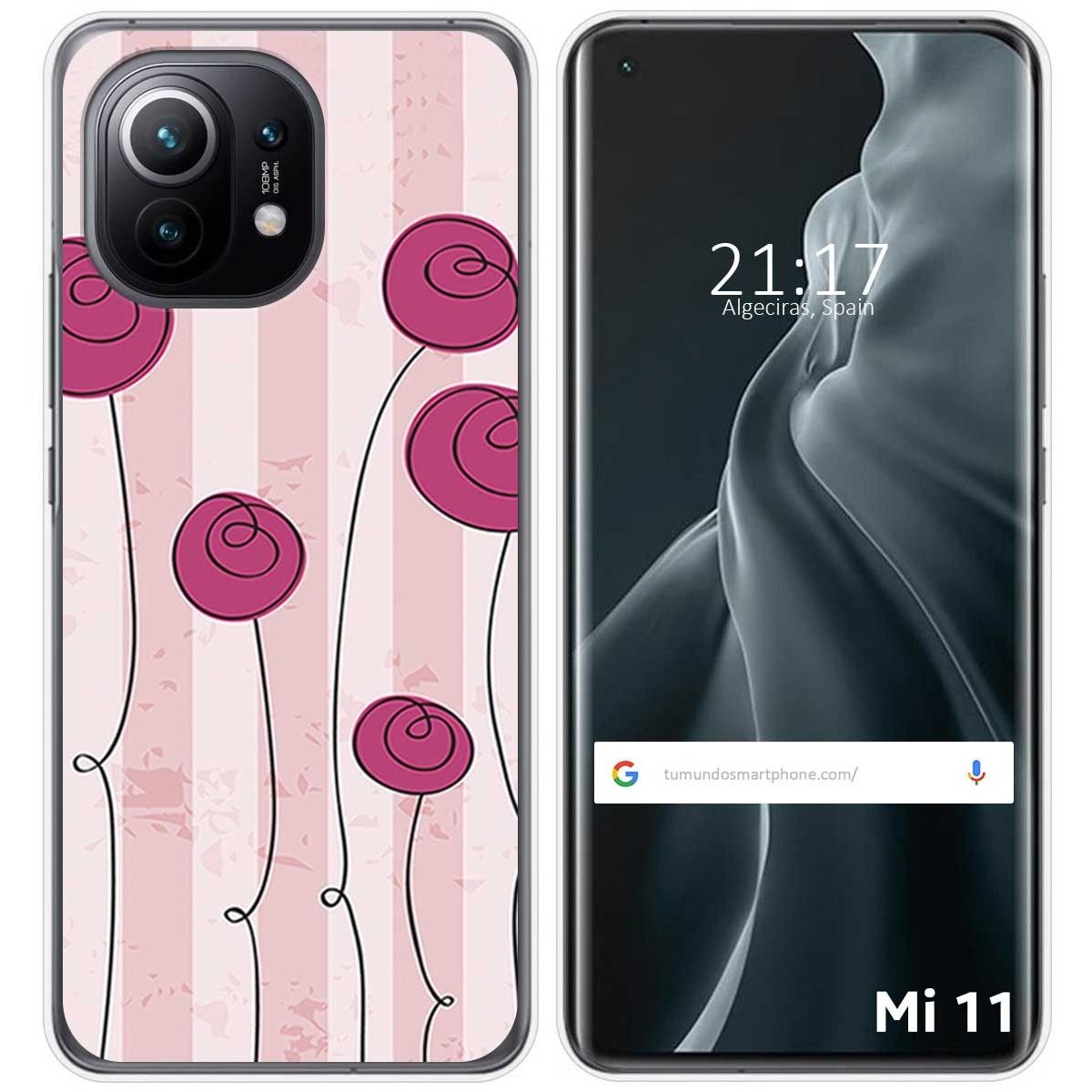 Funda Gel Tpu para Xiaomi Mi 11 5G diseño Flores Vintage Dibujos