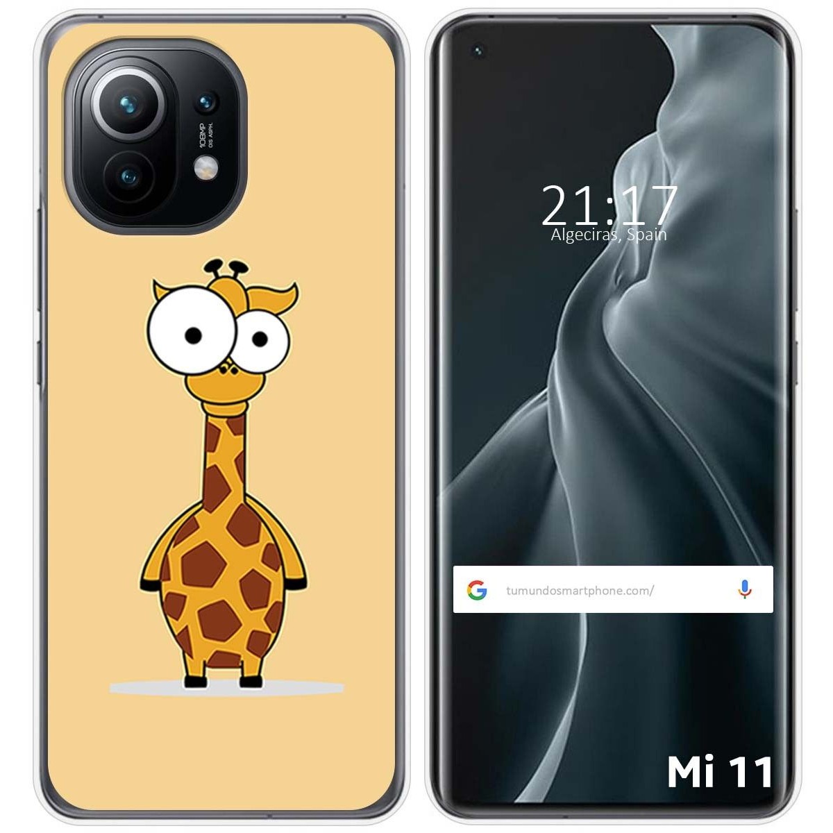 Funda Gel Tpu para Xiaomi Mi 11 5G diseño Jirafa Dibujos